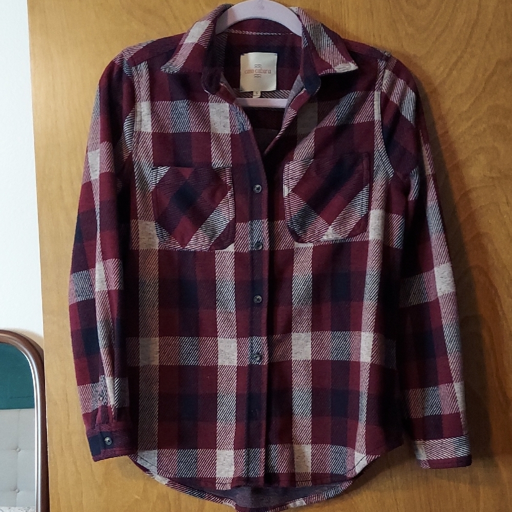Plaid Button-Up Shirt